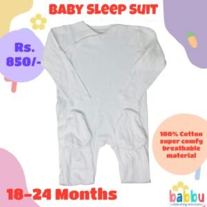 Sleep suits 18-24 Months - White Front Open