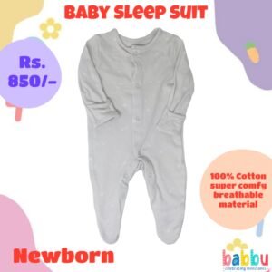 Sleep suits Newborn - Beige with Snow Flakes