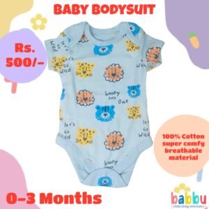 Bodysuits 0-3 Months - Tiger and Lion Faces