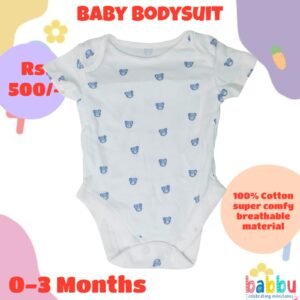 Bodysuits 0-3 Months - Small Blue Bearfaces