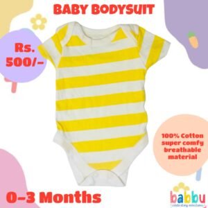 Bodysuits 0-3 Months - Yellow Stripes