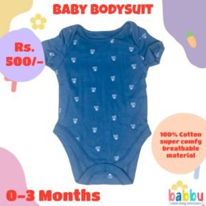 Bodysuits 0-3 Months - Blue Small Bearfaces