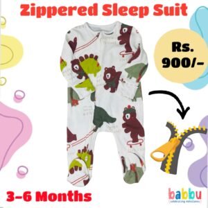 Zipper Sleep suits 3-6 Months - Dinos