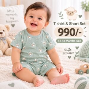 Short & T Shirt 12-18 Months - Green
