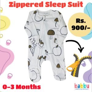 Zipper Sleep suits 0-3 Months - Mushrooms