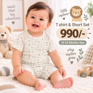 Short & T Shirt 18-24 Months - Small Stripes