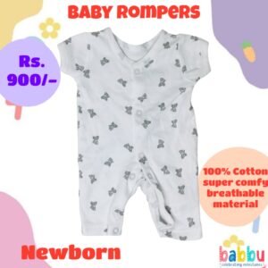 Rompers Newborn - Small Grey Bears