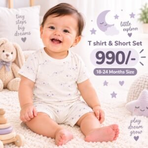 Short & T Shirt 18-24 Months - Small Stars