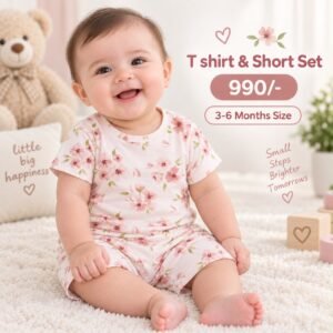 Short & T Shirt 3-6 Months - Flower Bunch