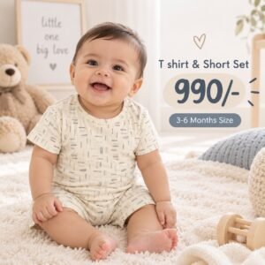 Short & T Shirt 3-6 Months - Small Stripes