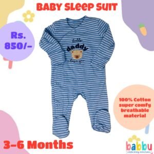 Sleep suits 3-6 Months - Daddy Bear Face