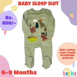 Zipper Sleep suits 6-9 Months - Dinos and Bears