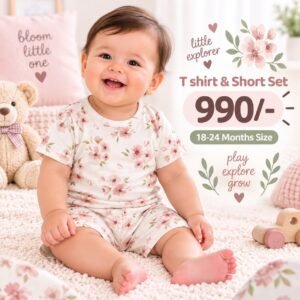 Short & T Shirt 18-24 Months - Flower Bunch