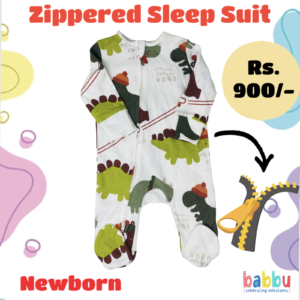 Zipper Sleep suits 0-3 Months - Dinos