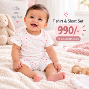 Short & T Shirt 9-12 Months - Small Hearts