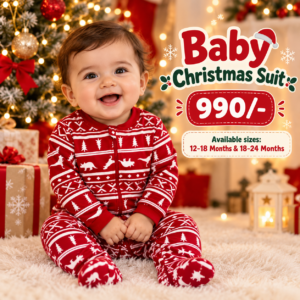 Zipper Sleep Suits 12-18 Months - Christmas Print
