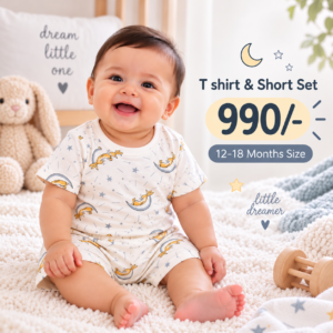Short & T Shirt 12-18 Months - Bunny and Moon