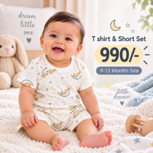 Short & T Shirt 9-12 Months - Bunny and Moon