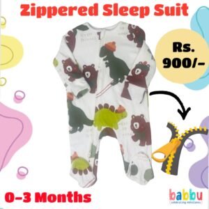 Zipper Sleep suits 0-3 Months - Dinos
