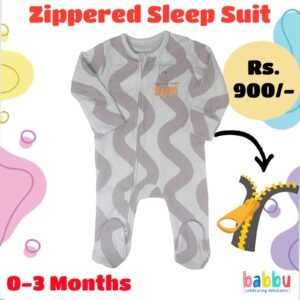 Zipper Sleep suits 0-3 Months - Phoo Face