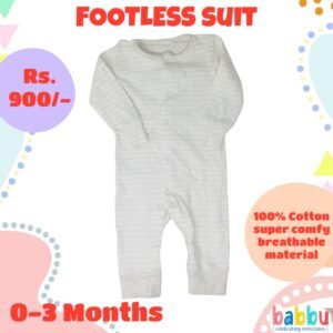 Footless suit 0-3 Months - Beige Stripes