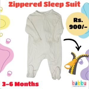 Zipper Sleep suits 3-6 Months - Beige