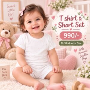 Short & T Shirt 12-18 Months - White