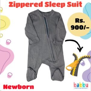 Zipper Sleep suits Newborn - Brushed Grey