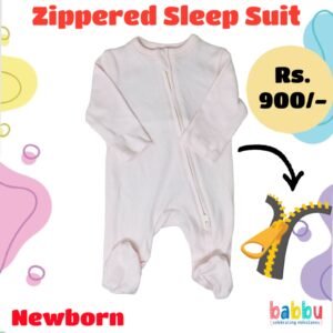 Zipper Sleep suits Newborn - Cream