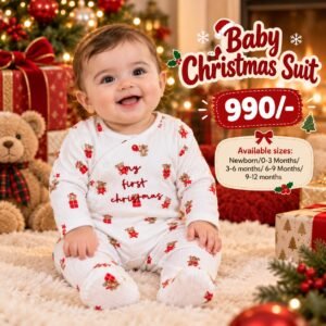 Sleep suits 0-3 Months - White My First Christmas