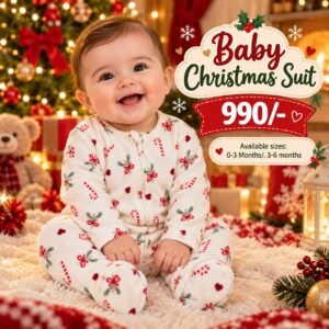 Sleep suits 3-6 Months - Red bow and Red Cane