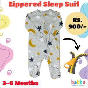 Zipper Sleep suits 3-6 Months - Stars