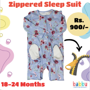 Zipper Sleep suits 18-24 Months - Roses