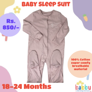 Sleep suits 18-24 Months - Pink with White Print